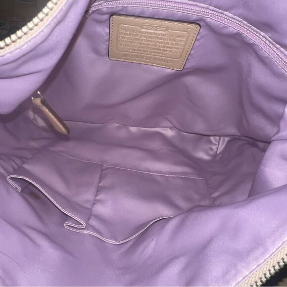 Coach Gold Monogram C Shoulder Bag Large 13” X 12 1/2” Never Used. Authentic - Picture 9 of 10